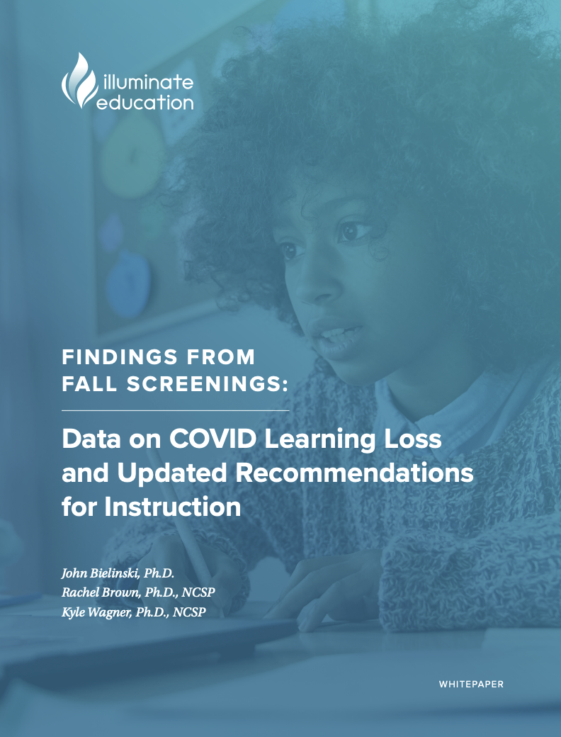 Findings from Fall Screenings: Data on COVID Learning Loss and Updated Recommendations for Instruction
